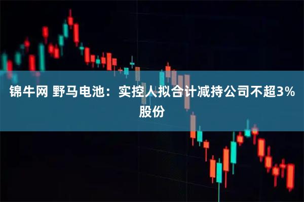 锦牛网 野马电池：实控人拟合计减持公司不超3%股份